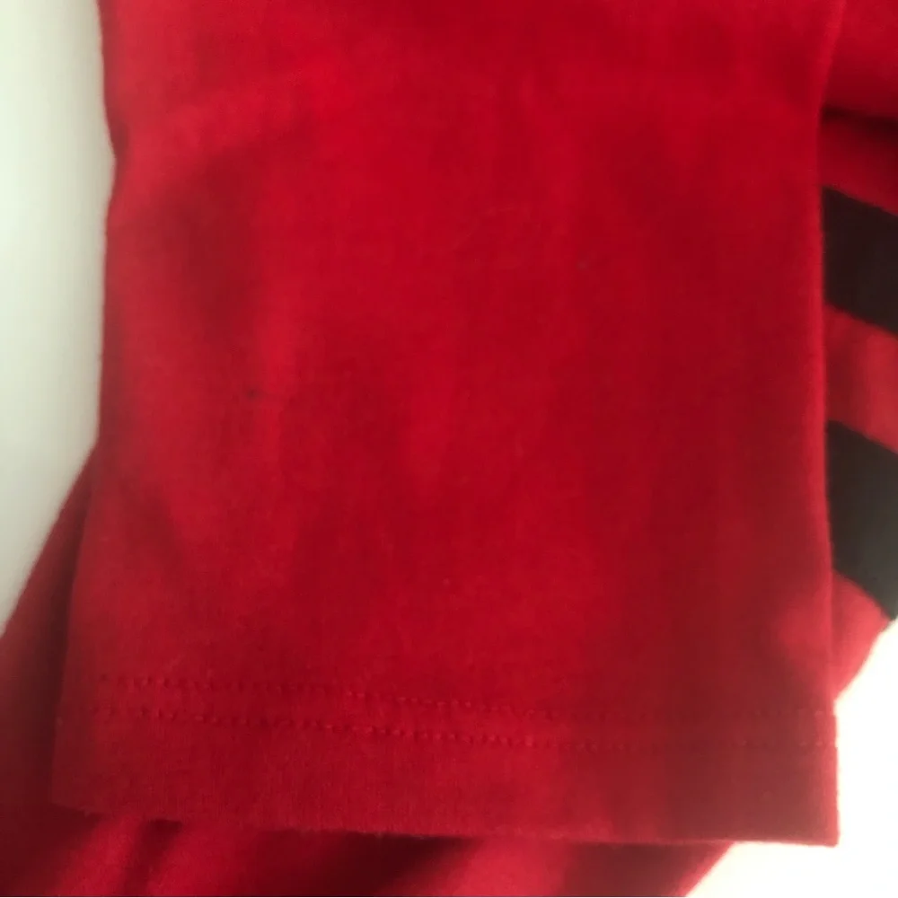 Justice Girls Set Tops Plaid Button Red Ringer Long Sleeve